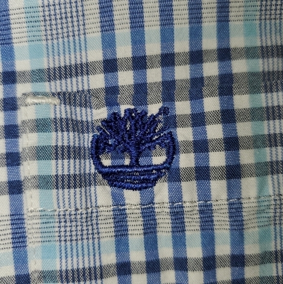 BLUE & green long sleeve buttondown Large - Picture 3 of 6